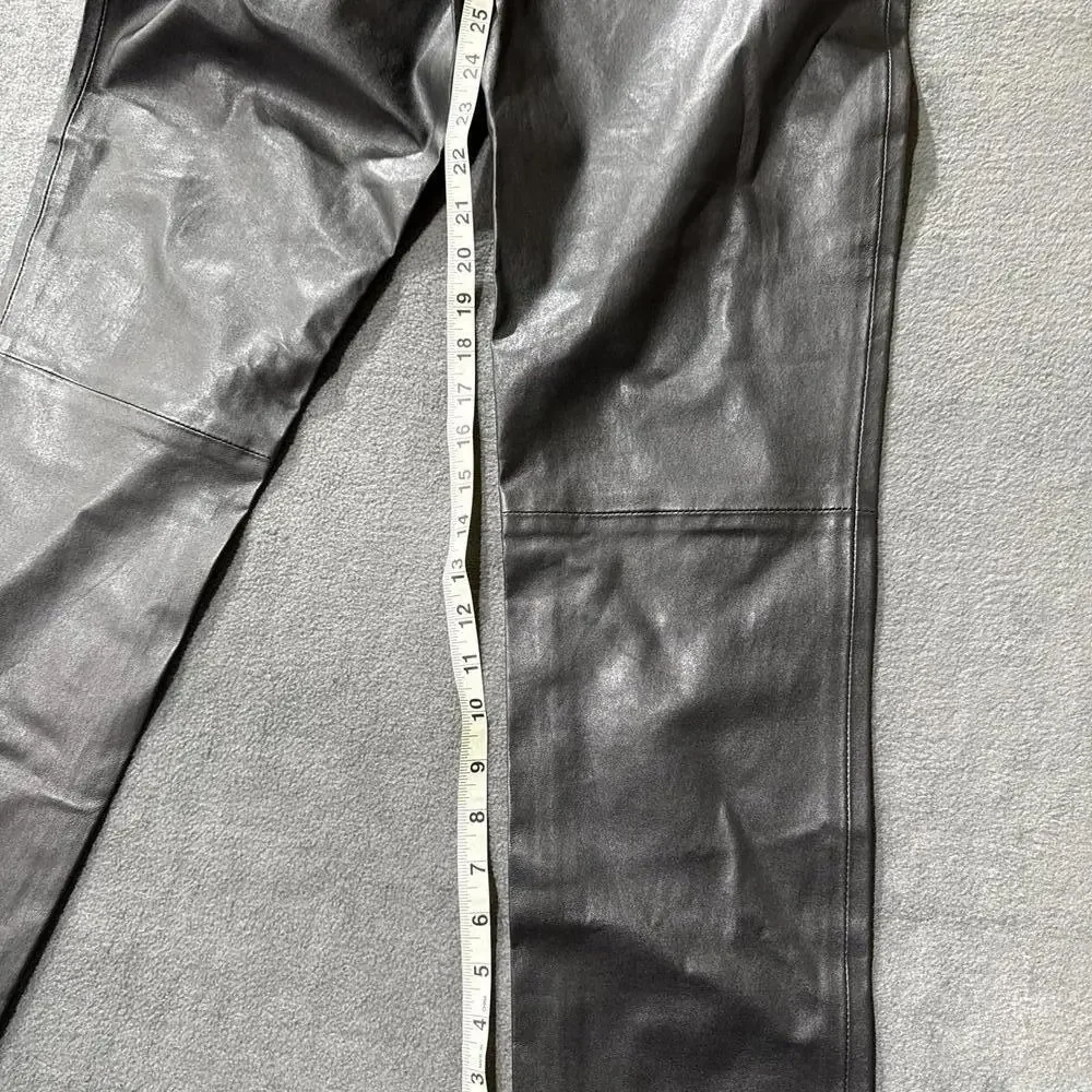 Rebecca Minkoff Women's Black Leather Poppy Leggings - Size M - Picture 6 of 6
